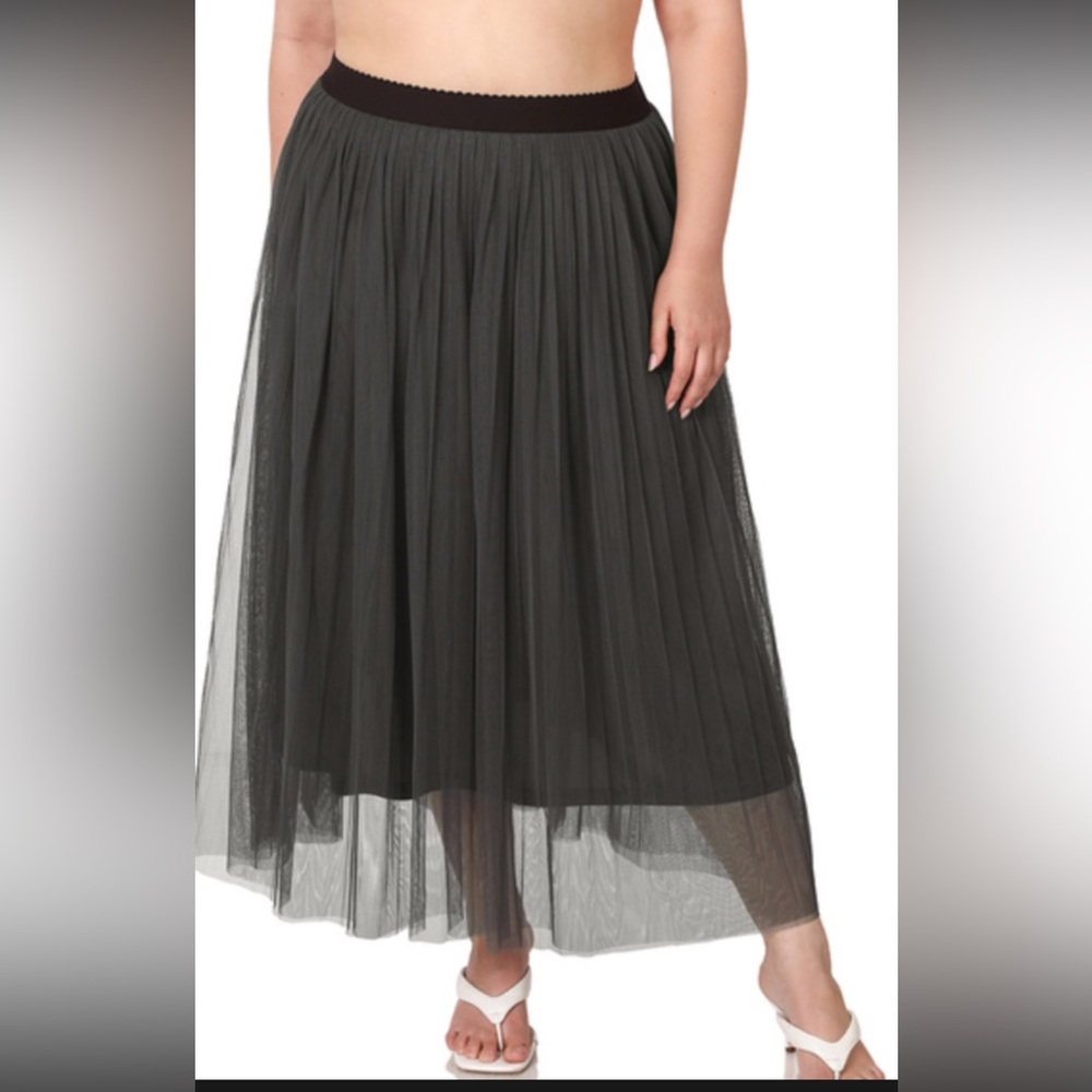 BRAND NEW Mesh pleated skirt